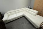 Canapé en cuir blanc 3 m40 x 2x40, Comme neuf, Enlèvement ou Envoi