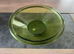 Groene schaal in glas 33 cm, Ophalen of Verzenden, Zo goed als nieuw, Glas, Schaal