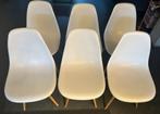 6 Charles Eames Vitra replica stoelen, Vijf, Zes of meer stoelen, Gebruikt, Hout, Wit