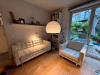 Canapé 2 places en cuir blanc Ikea Lanskrona, Maison & Meubles, Comme neuf, Cuir