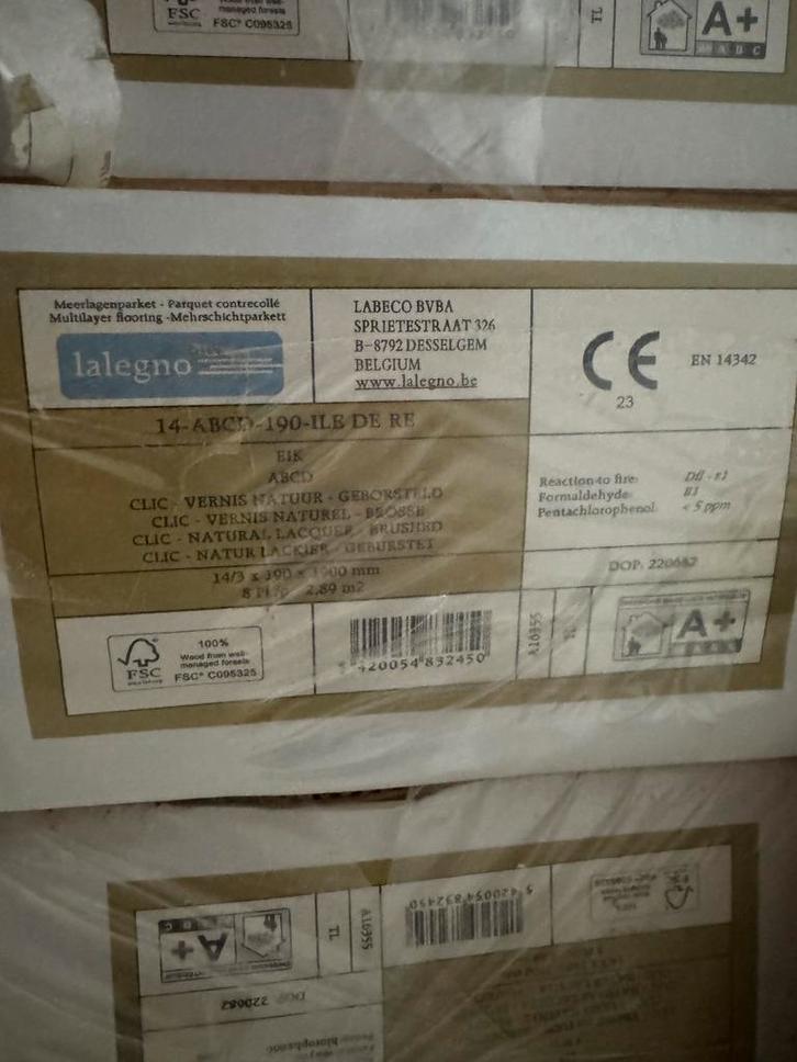 Parquet chêne Lalegno neuf – 40 m² – qualité premium, Maison & Meubles, Ameublement | Revêtements de sol, Neuf, Parquet, 25 à 50 m²