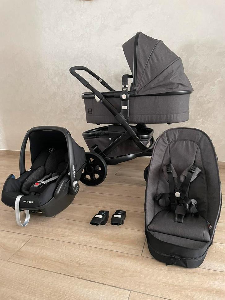 Joolz Geo2 Kinderwagen awesome antracite 3-in-1 Set, Kinderen en Baby's, Buggy's, Zo goed als nieuw, Maxi-Cosi, Regenhoes, Verstelbare rugleuning