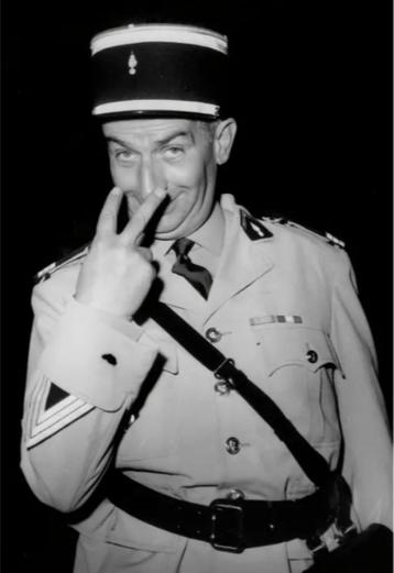Zeer groot canvas van Louis de Funès Nieuw beschikbaar voor biedingen
