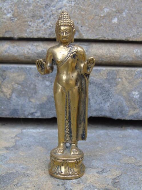 statue bouddha bronze debout ..., Maison & Meubles, Accessoires pour la Maison | Statues de Bouddha, Neuf, Enlèvement