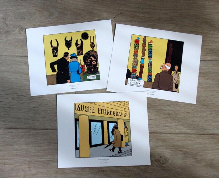 Tintin 3 tiré à part serigrafie Kuifje Hergé 2010, Verzamelen, Stripfiguren, Zo goed als nieuw, Kuifje, Verzenden