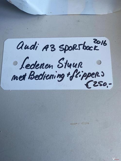 Audi A3 Sportback 2016 Lederen Stuurwiel met bed. En Flipper, Auto-onderdelen, Besturing, Gebruikt, Ophalen of Verzenden