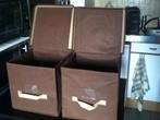Lot de 2 box de rangement pliables couleur brun, Maison & Meubles, Enlèvement, Neuf
