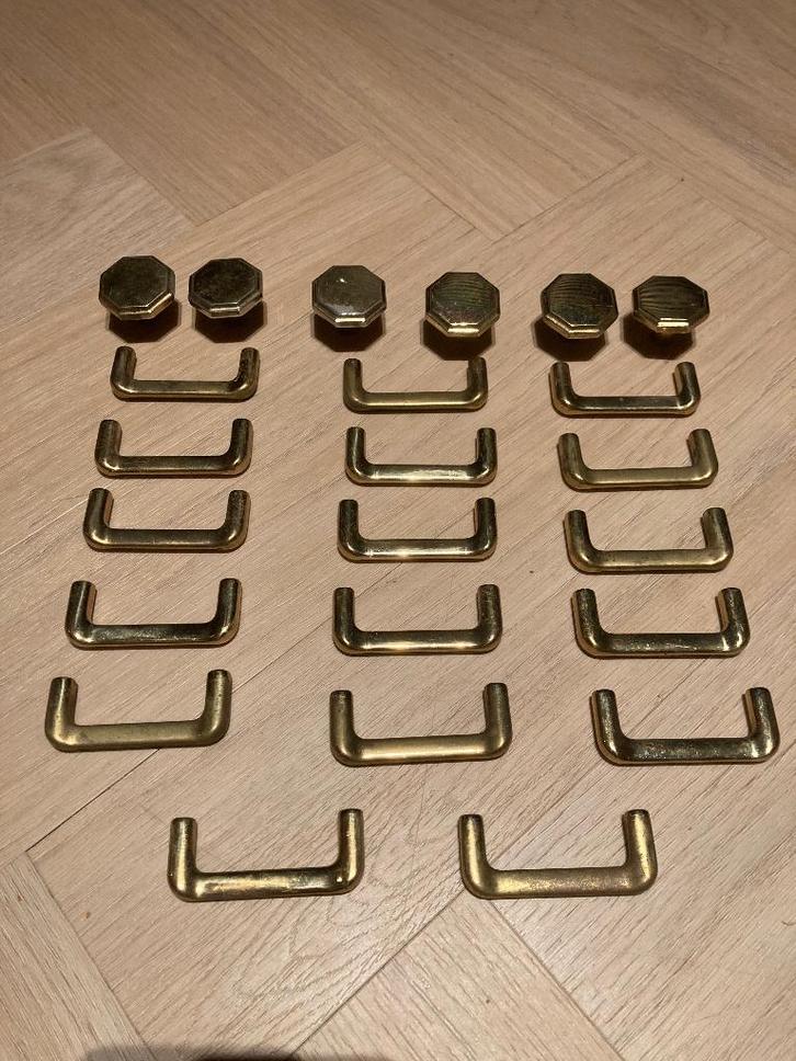 goud kleurige (kast) klinken, Huis en Inrichting, Woonaccessoires | Overige, Gebruikt, Ophalen