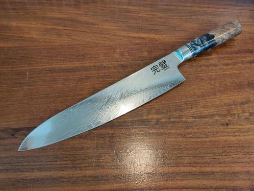 High end damascus koksmes Kanpeki XXL 24,5 cm lemmet, Huis en Inrichting, Keuken | Bestek, Nieuw, Los bestek, Inox of Chroom, Ophalen