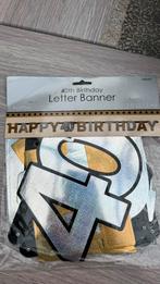 Letterbanner 40e verjaardag, Hobby en Vrije tijd, Feestartikelen, Ophalen of Verzenden, Nieuw
