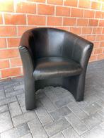 Bijzet zeteltje / fauteuil / lederlook, Huis en Inrichting, Fauteuils, Ophalen, Gebruikt