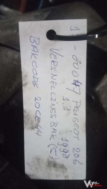 Peugeot 206 1.1 versnellingsbak handgeschakeld 5 versnel. bw beschikbaar voor biedingen