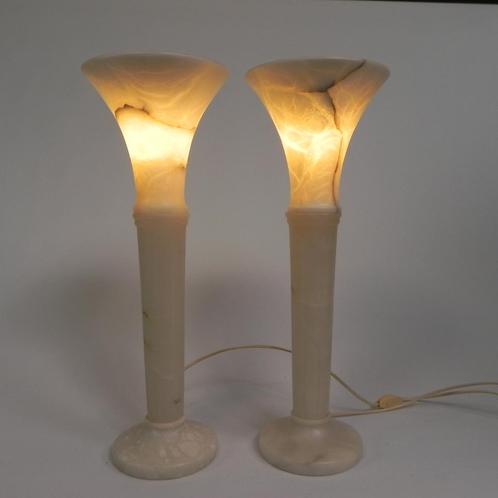 Set van 2 albasten tafellampen, jaren 70, Antiek en Kunst, Antiek | Verlichting, Verzenden