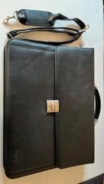 Zakentas in zwart leder, merk Thierry Mugler, Handtassen en Accessoires, Ophalen, Nieuw, Zwart