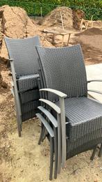 8 tuinstoelen te koop, Tuin en Terras, Ophalen, Gebruikt, Aluminium, Stapelbaar
