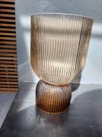 Vase strié, Huis en Inrichting, Woonaccessoires | Vazen, Minder dan 50 cm, Nieuw, Glas, Oranje