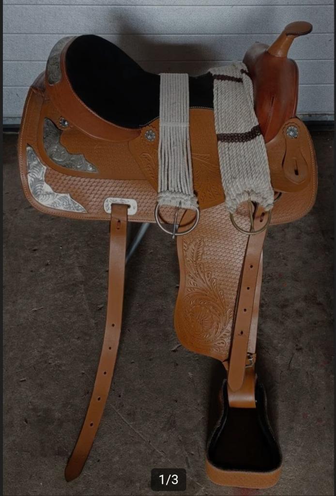 Westernzadel 17 inch, Dieren en Toebehoren, Paarden en Pony's | Zadels, Zo goed als nieuw, Western, Ophalen of Verzenden