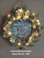 Décoration artisanale de Noël: couronne lumineuse "village", Divers, Noël, Enlèvement ou Envoi, Neuf