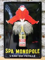 Metalen reclamebord van Spa Monopole, Nieuw, Reclamebord, Ophalen of Verzenden