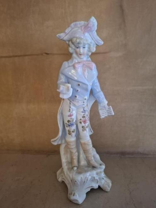 Elegante porseleinen beeldjesset – man & vrouw – 24 cm, Antiek en Kunst, Antiek | Porselein, Ophalen