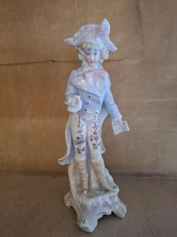 Elegante porseleinen beeldjesset – man & vrouw – 24 cm, Antiek en Kunst, Antiek | Porselein, Ophalen