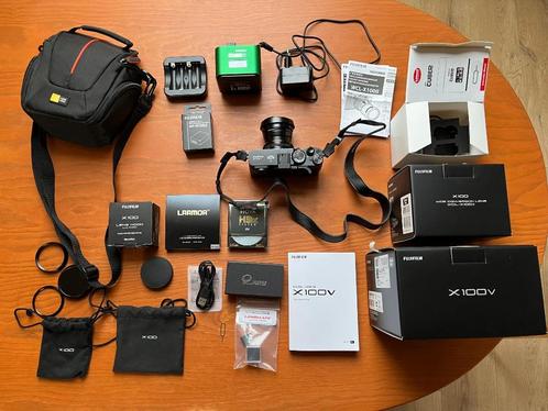 Fujifilm X100V Black - volledige set - Mint - Met WCL-X100II, Audio, Tv en Foto, Fotocamera's Digitaal, Nieuw, Fuji, Ophalen
