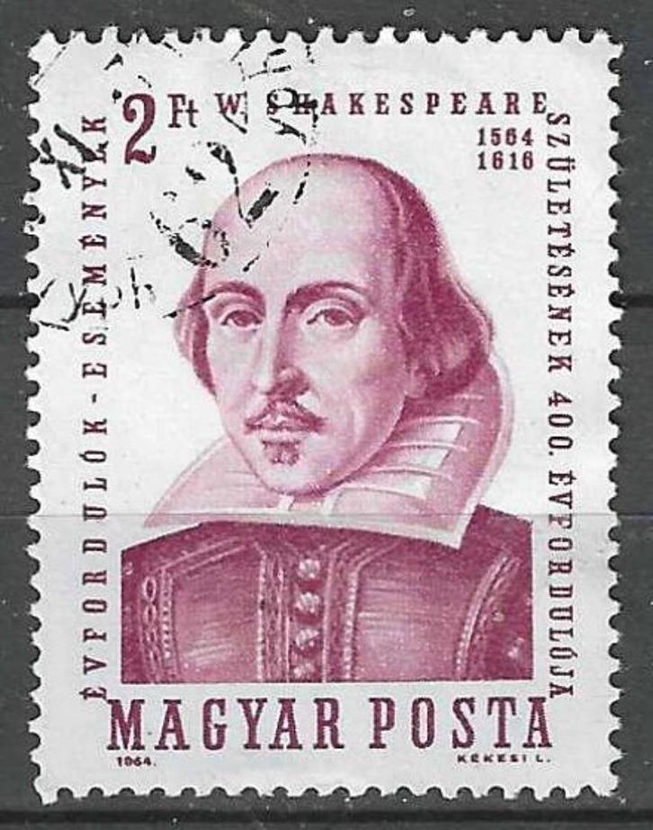 Hongrie 1964 - Yvert 1646 - William Shakespeare (ST), Timbres & Monnaies, Timbres | Europe | Hongrie, Envoi