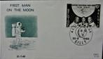 FIRST DAY COVER- THEMA RUIMTEVAART- MAANLANDING APOLLO 11, Met stempel, Gestempeld, Ophalen of Verzenden, Ruimtevaart