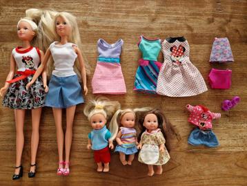 Barbiepoppen en kleedjes
