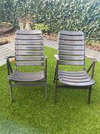 2 plastic tuinstoelen, Ophalen, Gebruikt, Plastic