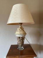 Tafellamp met glazen voet, Huis en Inrichting, Lampen | Tafellampen, Gebruikt, 50 tot 75 cm, Ophalen