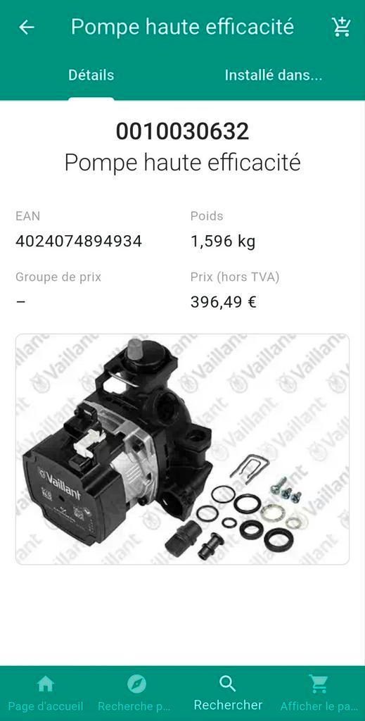 Pompe haut rendement + câble Vaillant turboTEC / atmoTEC), Verzamelen, Overige Verzamelen, Nieuw, Ophalen of Verzenden