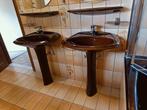 Retro lavabo bruin, Ophalen, Gebruikt, 50 tot 100 cm, Minder dan 100 cm