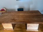 Table / bureau massif, Teck, 150 à 200 cm, Cinq personnes ou plus, Enlèvement