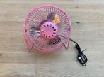 Neon Roze Retro Tafel-ventilator met USB, Ophalen of Verzenden, Gebruikt, Tafelventilator