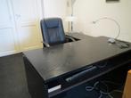 Très grand bureau en bois en forme de "L" (couleur noir), Ophalen, Gebruikt, Bureau