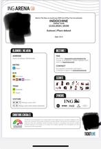 Concert Indochine - ING Arena Bruxelles, Enlèvement, Comme neuf