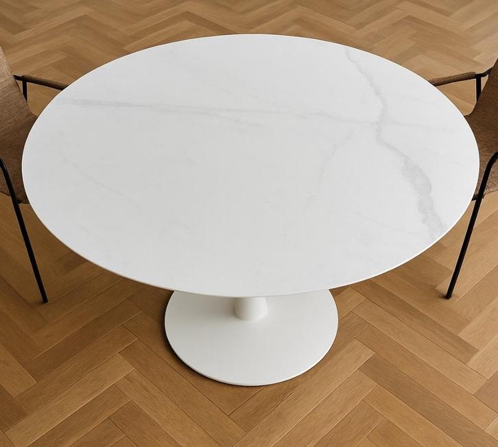 Ronde keramische tafel 120, Huis en Inrichting, Tafels | Eettafels, Zo goed als nieuw, 100 tot 150 cm, 100 tot 150 cm, Vijf personen of meer
