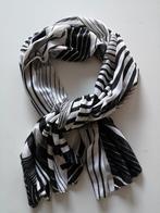 Foulard noir/blanc en crêpe/viscose, Comme neuf, Enlèvement ou Envoi