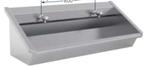 Inox wastafel met 2 automatische kranen 120cm, Ophalen, Nieuw, Inox, Wastafel
