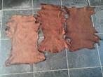 Ruim vierkante meter bruin geitenleder Lot 2, Ophalen of Verzenden, Nieuw, Bruin