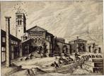 Hieronymus Cock gravure en ets "Processie Karel V", Antiek en Kunst, Kunst | Etsen en Gravures, Ophalen