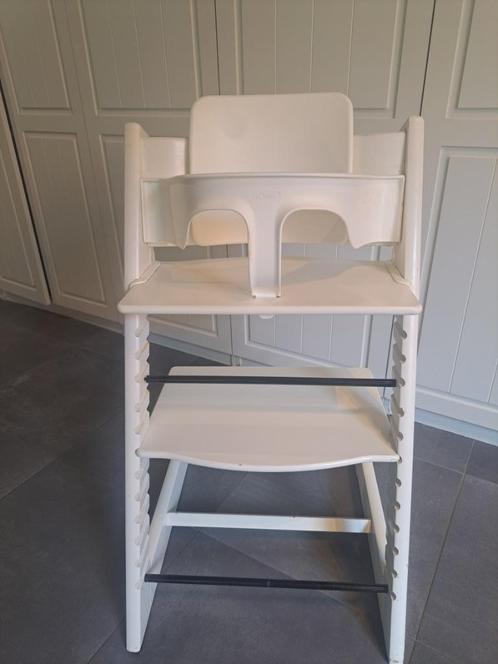 Stokke tripp trapp, Kinderen en Baby's, Kinderstoelen, Zo goed als nieuw, Meegroeistoel, Aanschuifbaar, Afneembaar eetblad, Stoelverkleiner