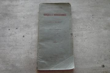 DICTIONNAIRE DES MARQUES ET MONOGRAMMES beschikbaar voor biedingen