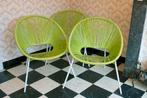 3 vintage draadstoelen / acapulcochairs, Tuin en Terras, Tuinstoelen, Ophalen, Zo goed als nieuw