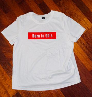 Tshirt Born in 90’s - Large (nieuw)