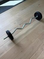 ez curl barbell + 4 gewichten van 5kg (20kg totaal), Sport en Fitness, Ophalen, Nieuw, Benen, Halterset