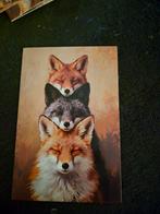 Postkaart vossen, Verzamelen, Postkaarten | Dieren, Ophalen of Verzenden