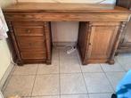 Antieke eiken bureau 3 schuiven 1 deur, Ophalen of Verzenden