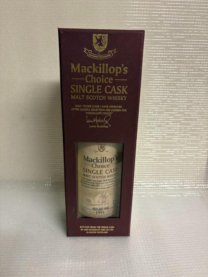 Single Malt Whisky - Highland Park 1991 - Mackillop's Choice, Verzamelen, Wijnen, Overige typen, Overige gebieden, Vol, Ophalen of Verzenden